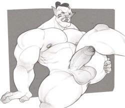 absurd_res balls biceps big_balls big_cock big_penis big_testicles blizzard_entertainment cock fangs foreskin garrosh_hellscream genitals hi_res humanoid humanoid_pointy_ears leelikessmut male male_only muscular muscular_male naked naked_male nipples nude nude_male orc orc_(warcraft) orc_male pecs penis pointy_ears pubes solo solo_male teeth testicles uncircumcised warcraft world_of_warcraft