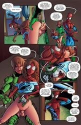 1girls 2boys bent_over bottomless from_behind groping_from_behind jessica_drew jessica_drew_(ultimate_marvel) marvel marvel_comics partially_clothed peter_parker pussy r_ex scorpion sex spider-man_(series) spider-woman tracyscops ultimate_spider-man vagina vaginal_insertion vaginal_penetration vaginal_sex