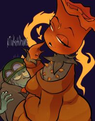 fire rose (pvz) from plants vs zombies by tiakathdraws