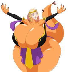 1girls ass bartok_the_magnificent big_ass big_breasts blonde blonde_hair body breast breasts cleavage clothed clothing dea-jn don_bluth dragon expansion female hips huge_ass huge_breasts huge_hips human humanoid hybrid ludmilla_(bartok) mammal metahi queen scales solo straining tail thick thick_thighs thighs thunder_thighs transformation wide_hips