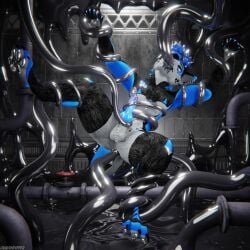 1:1 3d_(artwork) 4k absurd_res anal anal_sex animal_genitalia animal_penis anthro anthro_penetrated balls biped black_body black_fur blender_(artwork) blender_cycles blue_body blue_fur blue_penis canid canine canine_genitalia canine_penis canis claws clothing depth_of_field digital_media_(artwork) dragonplayer erection feet forced fox fur gag gagged genitals grey_body grey_fur hair hi_res hindpaw inside knot latex liquid_latex male male_only male_penetrated mammal multicolored_body nude open_mouth oral oral_penetration paws penetration penis rape reflection restrained restrained_by_tentacles restraints sex slim slim_anthro slim_male slime smile solo submissive submissive_male tail tentacle tentacle_in_ass tentacle_in_mouth tentacle_on_male tentacle_penetration tentacle_rape tentacle_sex toes white_body white_fur