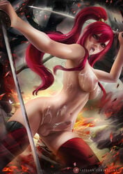 erza scarlet from fairy tail by axsens