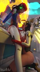 1futa 1girls 3d 9:16 animated asian_futanari blender blizzard_entertainment blowjob caucasian_female d.va exposed_breasts fellatio futa_on_female futanari interracial lewdhyl light-skinned_female light-skinned_futanari light_skin mercy no_sound older_female oral overwatch penis shorter_than_10_seconds vertical_video video younger_futanari