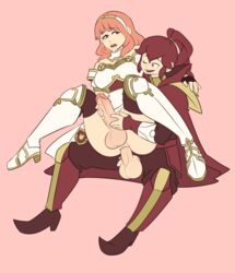 2futas anal anal_penetration anal_sex anna_(fire_emblem) anna_(fire_emblem_awakening) anthiese_lima armor balls big_penis breasts celica_(fire_emblem) cerealharem_(artist) clothed clothed_sex clothing duo erection fire_emblem fire_emblem_awakening fire_emblem_echoes:_shadows_of_valentia fire_emblem_gaiden futa_on_futa futa_only futanari human mostly_clothed nintendo one_eye_closed pale_skin partially_clothed penis pink_hair reach_around red_hair sex sitting torn_clothes