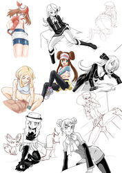 9girls ace_trainer_(pokemon) ace_trainer_(pokemon_xy) artist_request ass astrid_(pokemon) bandana blonde_hair blush boots bottomless bottomless_female breasts brown_hair censored champion cowgirl_position cynthia_(pokemon) dawn_(pokemon) female female_focus game_freak gym_leader hair_buns hair_ornament hat legs may_(pokemon) multiple_females multiple_girls nintendo npc_trainer penetration pokemon pokemon—zoroark:_master_of_illusion pokemon:_arceus_and_the_jewel_of_life pokemon_(anime) pokemon_(movie) pokemon_bw2 pokemon_dppt pokemon_rse pokemon_trainer pokemon_xy red_bandana rioka_(pokemon) rosa_(pokemon) rowena_(pokemon) serena_(pokemon) sex sheena_(pokemon) shoes short_skirt skirt socks_over_pantyhose uncensor_request upskirt viola_(pokemon)