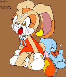 chao_(sonic) cheese_the_chao color cream_the_rabbit female fur furry interspecies male rabbit rogers sega sonic_(series) vulva