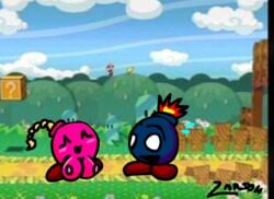 bob-omb bombette breasts day duo_focus female human larson mario mario_(series) nintendo nipples nude outdoors paper_mario side_view smooth_skin tagme toony