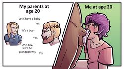 2boys blowjob brown_eyes comic cum dark-skinned_male dark_skin gay interracial meme nordic_chad oral purple_hair spiceyart tagme tradwife wojak_comics yaoi