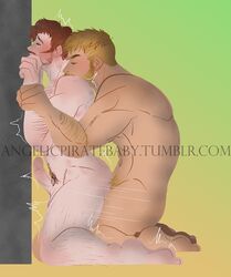 2boys anal anal_sex beard biceps blonde_hair chris_hemsworth chris_pratt erect_while_penetrated gay guardians_of_the_galaxy human human_only light-skinned_male light_skin male male/male male_only male_penetrated male_penetrating marvel mature mature_male muscular penis peter_quill red_hair starlord tears thor_(marvel) thor_(series) yaoi