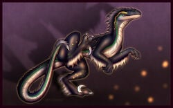 16:10 anus dinosaur dromaeosaurid feral fur male original_character reptile scales scalie scratches shadarrius solo theropod widescreen