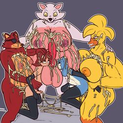 1:1 2boys 3futas anal anthro avian balls big_balls big_breasts big_penis bird bodily_fluids breasts canid canine chica_(fnaf) chicken cinnablon completely_nude crifox crisis-omega cum eye_patch eyewear five_nights_at_freddy's five_nights_at_freddy's_2 fox foxy_(fnaf) futa_is_bigger futa_on_male futa_with_futa futa_with_male futadom futanari galliform gallus_(genus) genital_fluids genitals girly group group_sex gynomorph gynomorph/male hands-free handsfree_ejaculation hi_res human human_on_anthro incest intersex intersex/male interspecies lagomorph leporid male male/male malesub mammal mangle_(fnaf) mangleux_(crisis-omega) mostly_nude muscle_bird nude nude_futanari nude_male penetration penis phasianid rabbit toy_bonnie_(fnaf) video_games