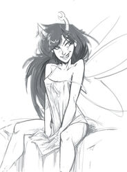 1girls breasts homestuck sketch solo tealtentacles vriska_serket