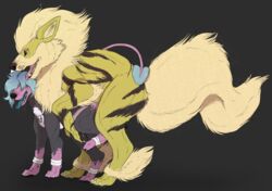 ambiguous_gender ambiguous_penetrated ambiguous_penetration arcanine big_dom_small_sub blue_hair bodily_fluids canid canine digital_media_(artwork) drooling duo fan_character feral feral_on_feral feral_penetrated feral_penetrating feral_penetrating_feral from_behind_position fur hair hi_res houndoom larger_male male male/ambiguous male_penetrating male_penetrating_ambiguous mammal mounting multicolored_body multicolored_fur nintendo open_mouth penetration pokemon pokemon_(species) raised_leg saberhorn saliva saliva_on_tongue sex simple_background size_difference smaller_ambiguous smaller_penetrated teeth tongue tongue_out video_games