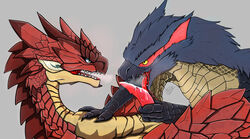 ambiguous_gender capcom dragon duo flying_wyvern h56_(hikkoro) hi_res male male/ambiguous monster_hunter nargacuga rath_wyvern rathalos video_games wyvern