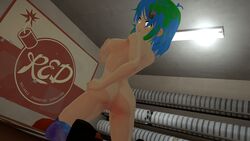 1girls 3d arm_on_breast arm_on_hip ass ass_focus boots breasts earth-chan female female_only from_behind garry's_mod human human_female human_only looking_at_viewer looking_back nude nude_female on_knees on_table posing sideboob solo stockings