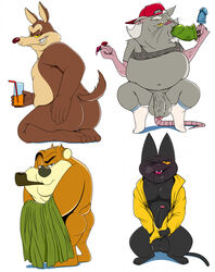 anthro ass balls black_body black_fur cage_e._coyote cartoon_network dildo domestic_cat duo felid feline felis flaccid fur genitals hi_res hugh_(taz-mania) looney_tunes male male_only mammal mao_mao:_heroes_of_pure_heart master_splinter mature_male maychin murid murine penis rat rise_of_the_teenage_mutant_ninja_turtles rodent sex_toy shin_mao taz-mania teenage_mutant_ninja_turtles warner_brothers yellow_eyes