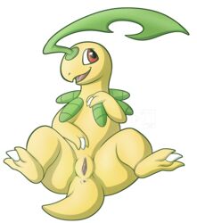 alpha_channel anus bayleef claws conditional_dnp female feral genitals hi_res itsdraconix leaf nintendo open_mouth pokémon_(species) pokemon pokemon_(species) pussy simple_background solo spreading transparent_background video_games