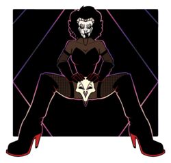 background black black_hair bondage dom dominant domination dominatrix female fetish high_heel_boots high_heels latex mask plague_doctor plague_doctor_mask possession sabяy scp scp-035 scp-049 scp_containment_breach scp_foundation tagme