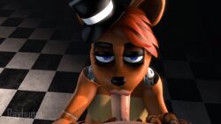 1boy 1girls 3d animated balls bear big_breasts big_penis blue_eyes breasts cock_worship deepthroat eye_contact eyelashes fellatio female five_nights_at_freddy's freddy_(fnaf) freddy_fazbear frederika_(fnaf) gif hat horror human human_on_robot human_penetrating human_penetrating_robot lips looking_at_viewer male male_pov nipples oral pale-skinned_male pale_skin penis penis_in_mouth pov rayhuma robot robot_girl rule_63 source_filmmaker top_hat watermark