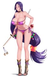 bikini busty eyepatch_bikini fate/grand_order fate_(series) female female_focus female_only hourglass_figure laserflip minamoto_no_raikou_(fate/grand_order) pinup pinup_pose pose posing rosaline solo swimsuit_lancer tagme tall wide_hips