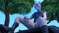 1girls 3d blender blender_(software) female fortnite fortnitesfm no_panties outside pussy shoes solo spread_legs tagme wildcat_(fortnite)