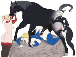 1boy 3girls abs ahe_gao angry anilingus animal_genitalia animal_penis artoria_pendragon artoria_pendragon_(lancer) artoria_pendragon_(lancer_alter) ass ass_eating beast_rimming bestiality blonde_female blonde_hair blue_eyes breast_press breasts censored cocksleeve command_spell crown detached_collar detached_sleeves doggy_style equine_penis fate/grand_order fate_(series) female female_focus female_human/male_feral female_kissing_feral femsub french_kiss french_kissing full_color glaring gloves green_eyes hair_ornament hi_res horse horse_penis horsecock huge_ass huge_breasts huge_cock huge_testicles incest jewelry kissing leotard leotard_aside llamrei male maledom medium_breasts milf mordred_(fate) mother_and_daughter multiple_girls muscular nipples nude open_mouth opera_gloves parallax05 penis ponytail pussy rape rimjob rimming scowl scrunchie sex short_hair slave testicles thick_thighs thighhighs thighs tiara tongue tongue_kiss tongue_out vaginal_penetration white_background white_hair wide_hips x-ray yellow_eyes zoophilia