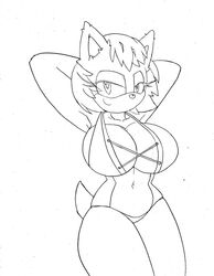 anthro big_breasts bikini bobcat breasts clothed clothing fan_character felid feline female hair lynx mammal navel short_tail solo sonic_(series) sonic_the_hedgehog_(series) superbunnygt swimwear unknown_character