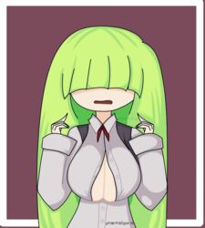 1girls big_breasts cami_(fnafhs) clothing fnafhs fnafhs_z3ro green_hair solo tagme tagme_(artist)