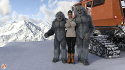 3dx anthro big_breasts expedition group yeti