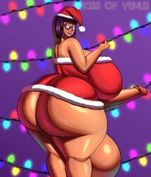 1futa ass balls breasts christmas dickgirl futa_only futanari hyper_ass hyper_balls hyper_breasts hyper_penis hyper_testicles kissofvenus looking_at_viewer looking_back penis solo solo_futa testicles thick_thighs venus_amor wide_hips