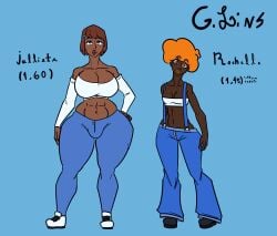 argentina big_ass big_breasts big_pussy black_skin brazilian brown_skin character_reference character_sheet female female_only g.lins latina latina_female oc petite petite_female small_ass small_breasts small_thighs smaller_female thick_thighs