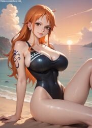 1girls 2d ai_generated ass athletic athletic_female bare_shoulders belly big_ass big_breasts bikini bikini_bottom bikini_top curvy curvy_figure cute cute_face detailed eyelashes eyeshadow female female_only fit fit_female focus ginger ginger_hair high_quality huge_breasts large_breasts legs light-skinned_female light_skin lips lipstick long_hair looking_at_viewer makeup mascara mature midriff nami nami_(one_piece) nero100 one_piece orange_eyes orange_hair outdoors outside pale-skinned_female pale_skin posing post-timeskip sagging_breasts seductive seductive_look stable_diffusion swimsuit swimwear tagme thick_ass thick_butt thick_thighs thighs wide_hips