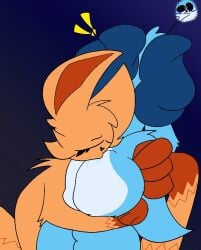 anthro ass ass_focus bite bite_mark bite_mark_on_ass bite_marks catfeine_(eggritos) chaoticdream critters_(poppy_playtime) dogpressed_(eggritos) female female_only frowning_critters furry_female furry_only no_humans poppy_playtime poppy_playtime_(chapter_3) simple_background smiling_critters tagme
