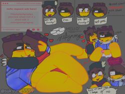 :3 artist_name bottomless_male brown_hair chat_box chat_bubble crown cum cum_leaking cum_puddle forsaken_(roblox) gay gay_sex heart heart_symbol male male_only penis pirate_hat request roblox robloxian scar scar_on_face self_upload shedletsky shedletsky_(forsaken) strawpage strawpage_request sukyung5559 tagme thought_bubble watermark yellow_skin