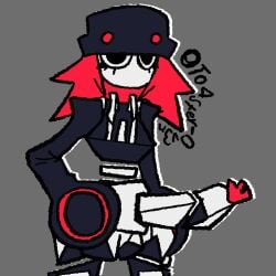 1futa artist_signature balls beanie big_pupils blank_expression cock dick dickgirl eyelashes friday_night_funkin friday_night_funkin_mod fully_clothed futanari hotline_024 intersex nikku_morioka penis red_hair self_upload shoulder_pads slim_waist stroking_penis to4ster-0v3n_(artist) tuxedo white_skin