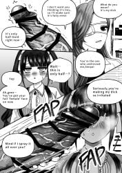 bukkake censored facial futa_on_female futanari huge_cock jirai_kei muscles muscular muscular_female muscular_futa penis text