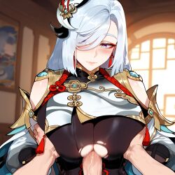 shenhe (genshin impact) from genshin impact by miyuai