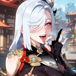 shenhe (genshin impact) from genshin impact by miyuai