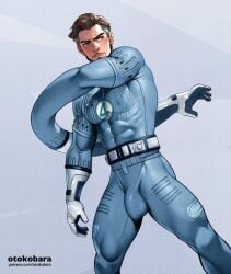 bara beard bulge daddy dilf fantastic_four male male_only marvel marvel_rivals moustache mr_fantastic mr_fantastic_(marvel_rivals) muscles muscular muscular_male otokobara reed_richards reed_richards_(marvel_rivals) solo solo_focus solo_male stretching_arms tight_clothing