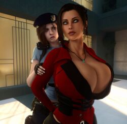 2girls 3d big_ass big_breasts big_thighs breasts capcom crossover curvaceous curvy curvy_figure elexis_sinclaire female hips huge_ass huge_breasts huge_thighs jill_valentine large_ass large_breasts large_thighs light-skinned_female light_skin mature mature_female resident_evil resident_evil_3 sin_(game) slim_waist thick thick_hips thick_legs thick_thighs thighs vaako voluptuous waist wide_hips wide_thighs