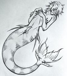 cuntboy cuntboy_sans_balls fins first_time gills herm hermaphrodite humanoid humanoid_genitalia intersex intersex_only maleherm merfolk mermaid_tail merman multi_genitalia my_art nervous nervous_expression nervous_face non-human nonbinary orginal_character original_character penis pussy shy shy_expression submissive submissive_anthro traditional_media_(artwork)
