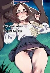 2boys ai_generated big_penis dark-skinned_male dark_skin english_text femboy gay interracial male penis_size_difference shimmer_(artist) small_penis text yaoi