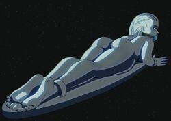 1girls ball_gag bondage bound female female_only femsub gag gagged marvel png puffpow silver_surfer