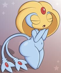 bubble_butt chibi closed_eyes cute female furry-bites hot legendary_pokemon pokemon pokemon_(species) pokemorph thicc uxie zinzoa