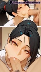1boy 1girls 2025 :>= ai_generated artist_name blowjob blowjob_face brown_eyes cheek_bulge cock cum_in_mouth dead_or_alive deepthroat dick electroworld erection fellatio female hi_res high_quality high_resolution highres irrumatio licking momiji_(ninja_gaiden) multiple_fellatio multiple_girls ninja_gaiden oral oral_sex patreon patreon_username penis pov stable_diffusion straight sucking testicle_sucking testicles uncensored veiny_penis watermark