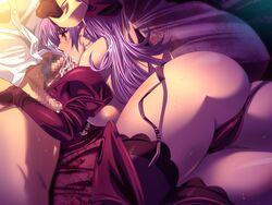 breasts censored cum dark_skin demon_girl game_cg m&m_(mickey_and_mackey) nora_(toriko_no_hime) oral panties penis pointy_ears succubus thighhighs thong toriko_no_hime underwear