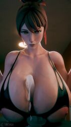 1girls 3d 9:16 animated breastless_clothes breasts_bigger_than_head brown_eyes clothing_cutout cum cumming cumming_dildo dildo dildo_between_breasts dota_2 facing_viewer gigantic_breasts huge_breasts long_video longer_than_one_minute looking_at_viewer marci marci_(dota) nipple_cutout nipples paizuri sex_toy short_hair solo sound swimsuit tagme transparent_dildo vertical_video video vreya3d