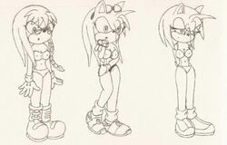 3girls amy_rose archie_comics becky_the_hedgehog bikini female female_only lara-su nipple_bulge purity_the_hedgehog sonic_(series) sonic_oc sonikdude750 tagme traditional_media_(artwork)