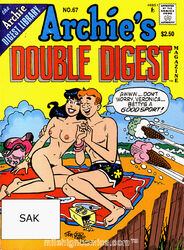 archie_andrews archie_comics beach breasts pussy sak veronica_lodge