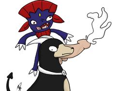 bestiality drawn houndoom male/ambiguous md pokemon tagme weavile zoophilia